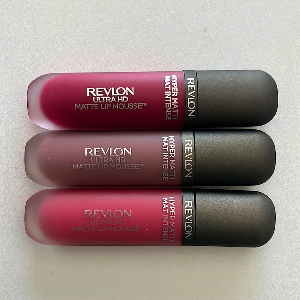 NWT Revlon Hyper Matte Lip Mousse - Ultra HD TRIO